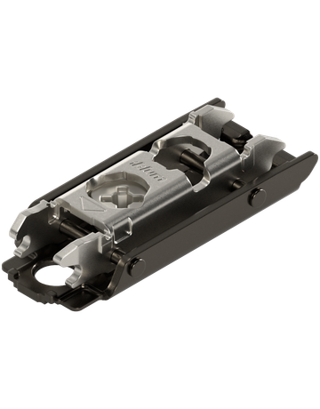 CLIP Montageplatte, gerade, 0 mm, Stahl, Schrauben, HV: Exzenter, onyxschwarz - Blum