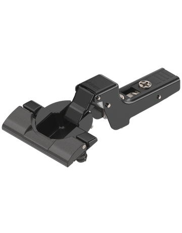 CLIP top Standardscharnier 110°, Innenanschlag, ohne Feder, Topf: INSERTA, onyxschwarz - Blum