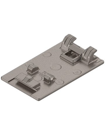 CRISTALLO Topfplatte, zum Kleben, rechteckig, für Glas/Spiegel, sandg.-mattvernick. - Blum