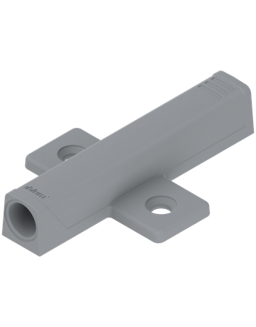 TIP-ON Adapterplatte für Türen, Langversion, kreuz, Schrauben, R7036 platingrau - Blum