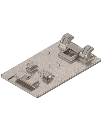 CRISTALLO Topfplatte, zum Kleben, rechteckig, für Spiegel, sonder-vernickelt - Blum