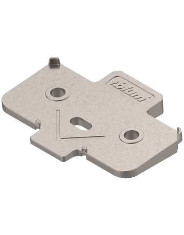 Winkelkeil, kreuzform, +5°, Schraubversion, Distanzstärke: 0.8 mm, vernickelt - Blum