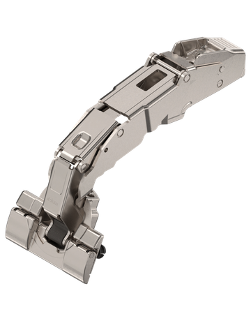 CLIP top Weitwinkelscharnier 155°, Mittelanschlag, ohne Feder, Topf: INSERTA, vernickelt - Blum