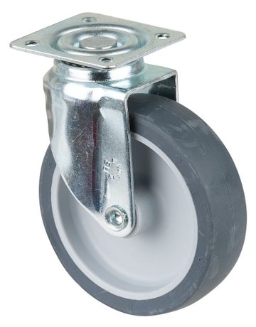 Lenkrolle 80mm, A200 Platte, Gummirad, GL A200.A80.080