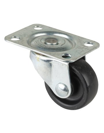 Lenkrolle 30mm 34x48mm Platte, GL, Kstrad schwarz F25.030