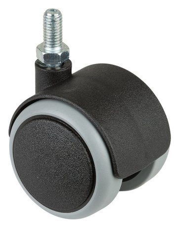 MB-Doppelr., ohne Feststeller, Rad Ø50mm F76, Kunststoff grau - BS ROLLEN