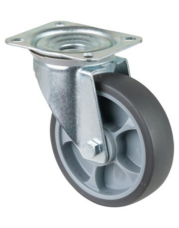 Lenkrolle 160mm L400.B44 Platte, thermopl.RL L400.B44.161