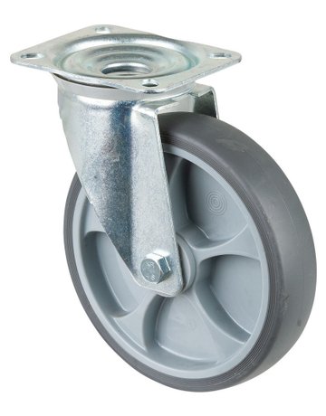 Lenkrolle 200mm L400.B44 Platte, thermopl.RL L400.B44.201