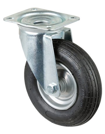 Lenkrolle 200mm L400.C90 Platte, Luftrad, RL L400.C90.200 - BS ROLLEN