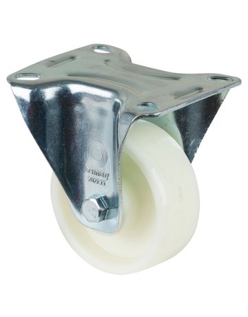 Bockrolle 80mm L410.B10 Platte, Kunststoff weiß, RL L410.B10.080 - BS ROLLEN