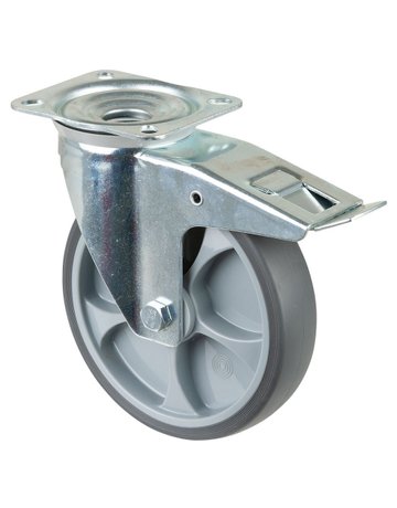 Lenkrolle 200mm L420.B44 Platte, thermopl.RL, Fest L420.B44.201