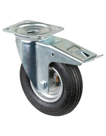 Lenkrolle 200mm L420.C90 Platte, Luftrad, RL, Fest L420.C90.200 - BS ROLLEN