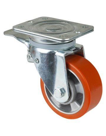 Lenkrolle 125mm N120.B90 Pl., Polyure Guss, KL, Fest N120.B90.129 - BS ROLLEN