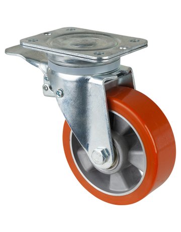 Lenkrolle 150mm N120.B90 Pl., Polyure Guss, KL, Fest N120.B90.154 - BS ROLLEN