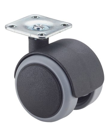 Kunststoff -Doppelrolle 50mm F7642x42mm Platte F76.050.PL - BS ROLLEN