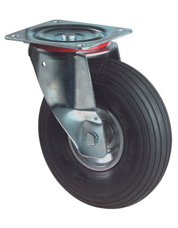 Lenkrolle 260mm L400.C90 Platte, Luftrad, RL L400.C90.260 - BS ROLLEN