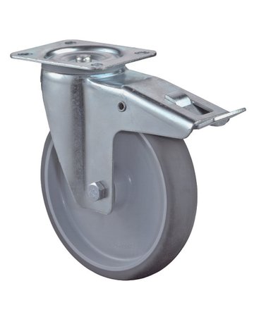 Lenkrolle 125mm L420.B44 Platte, thermopl.RL, Fest L420.B44.126