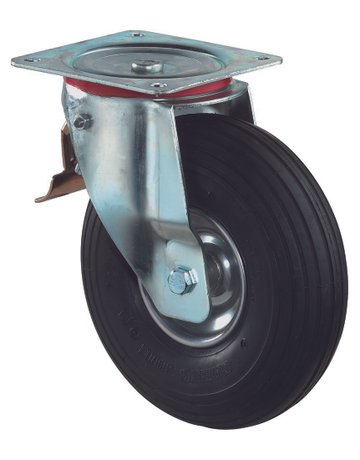 Lenkrolle 260mm L420.C90 Platte, Luftrad, RL, Fest L420.C90.260 - BS ROLLEN