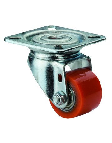 Lenkrolle 35mm, A600 Platte, Polyurethanrad, KL A600.C10.035