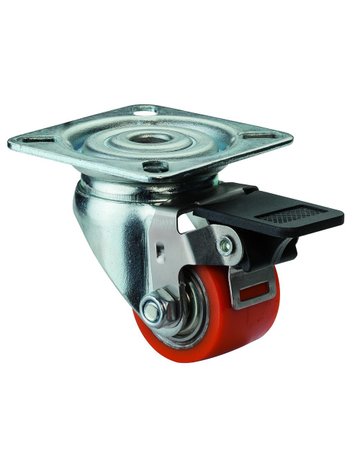 Lenkrolle 35mm, A620 Platte, Poly-Rad, KL, FeststA620.C10.035