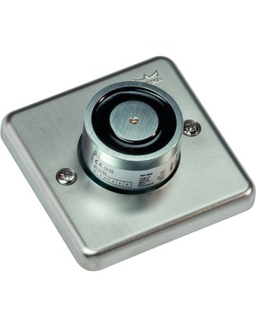 OT-Haltemagnet, mit Grundplatte, EM 500 G, Edelstahl, 400N, edelstahloptik matt - dormakaba