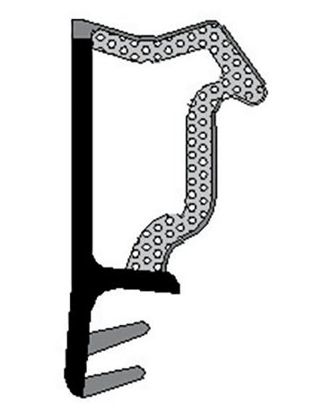 Flügelfalzdichtung D3630Weiß - TRELLEBORG