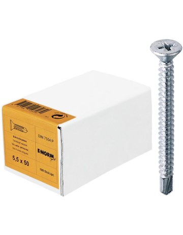 Bohrschraube DIN 7504-O 3,5x 25 verzinkt - E-NORMpro