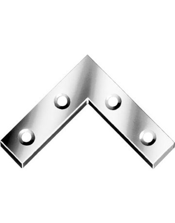 Möbel-Flachwinkel verz. 75x12mm Nr. 186075Z - VORMANN