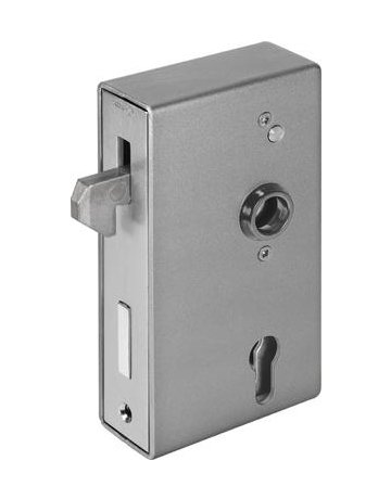 Schiebetor Schlosskasten blank PZ mit Schloss verzinkt 140 S/30 ZW - AMF