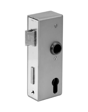 Schlosskasten schmal blank mit Schloss verzinkt 141U/40ZW - AMF