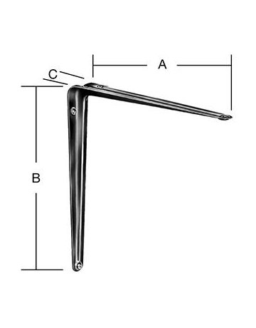 Konsole L350xT300mm Stahlblech,weiß,beschichtet - VORMANN