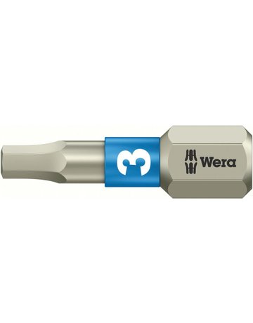 Bit rostfrei 1/4" DIN 3126 C6,3 Innensechskant 3x25mm Wera