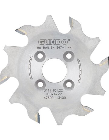 LAMELLEN-Nutfraeser HW 100X4,0X22 mm Z6 Guhdo