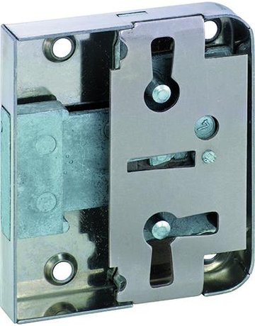 Aufschraub Möbelschloss vernickelt 772/50 Zuhaltung 8 X 6 mm - JuNie