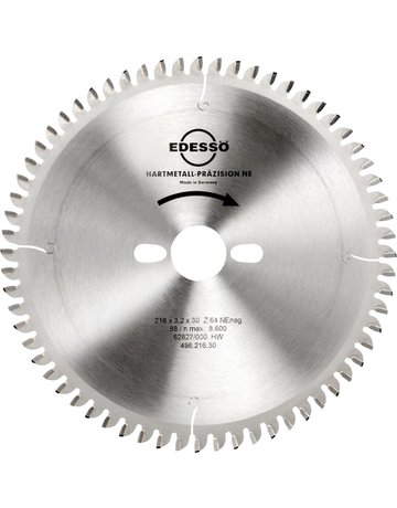 HW Kreissägeblatt Präzision 216x3,2x30 Z64 TF-neg.
