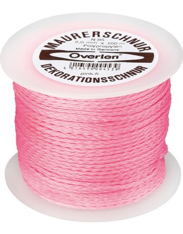 Maurerschnur PP fluoresz.2,0mm 100m pink Overmann