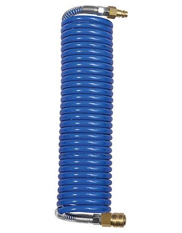 Spiralschlauch PA blau, Kupplung u Stecker NW7,2 8x6mm, 5m RIEGLER