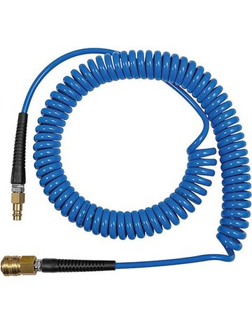 Spiralschlauch PU blau, Kupplung u Stecker NW7,2 10x6,5mm, 7,5m RIEGLER