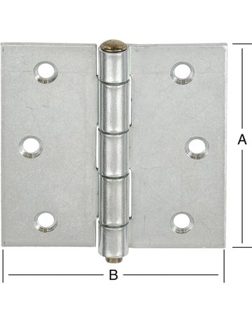 Scharniere stark käntig 75x75mm Nr. 614075Z - VORMANN
