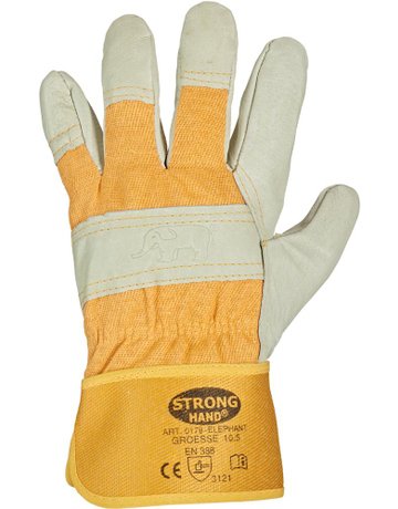 Handschuh Elephant, Schweinsleder, gelb - stronghand