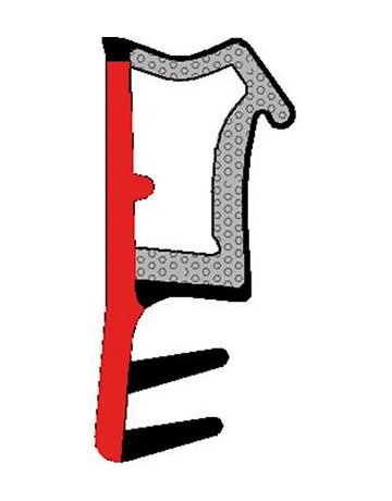 Flügelfalzdichtung L3000Schwarz - TRELLEBORG