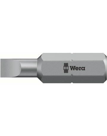 Bit zähhart 1/4" DIN 3126 C6,3 Schlitz 3x0,5x25mm Wera