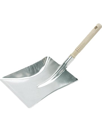 Kehrschaufel mit Holzgriff Metall verzinkt - Nölle
