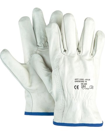 Fahrerhandsch.Driver, Rindnappa, Gr. 10, grün/beige - stronghand