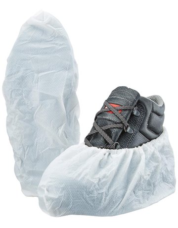 Einwegüberschuh, PE, 17 cm hoch, weiß - ASATEX