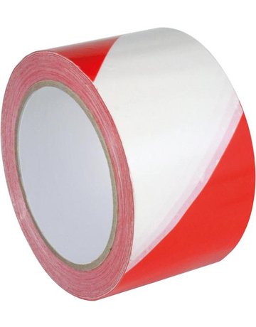 Warnmarkierungsband PVC selbstklebend 60mmx66m rot/weiss