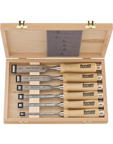 Stechbeitel-Satz Holzheft6tlg.im Holzkasten FORUM