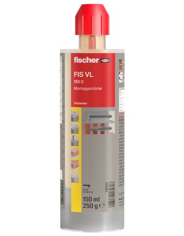 Montagemörtel 150 C SET 2K-Mörtel auf Vinyl-Hybridbasis,145ml - fischer