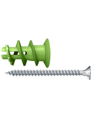 Gipskartondübel GK GREEN S Nylon-Dübel,Länge:22mm,Schraube:4,5x35 - fischer
