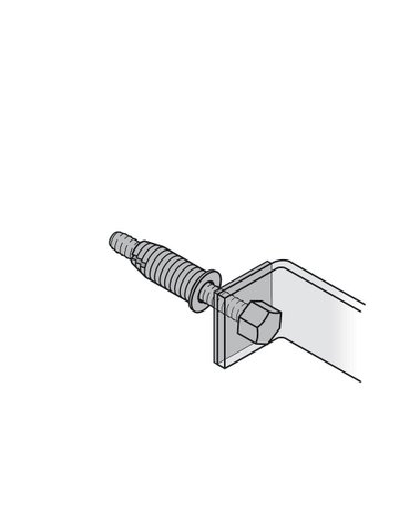 Stoßgriff-Befestigung 05 0585 einseitig ,Griffm. 25/35/40,Maß X 10-30,ER - FSB